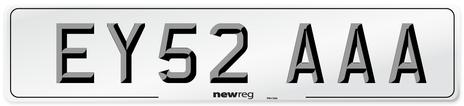 EY52 AAA Number Plate from New Reg